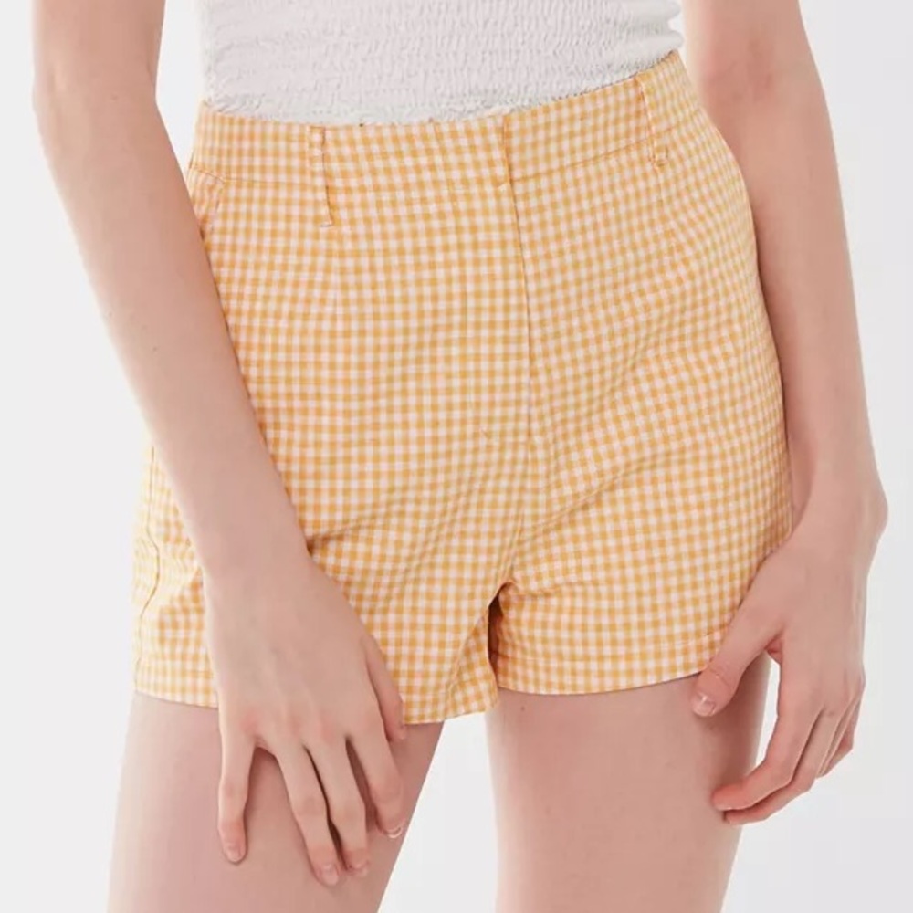 Urban Outfitters Prep Gingham High-Rise Trouser Short